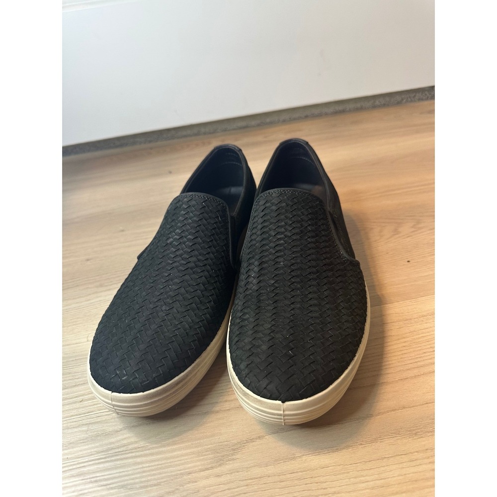 ECCO Soft 7 Woven Leather Slip On Sneakers Black Mens EU 43 US 9.5